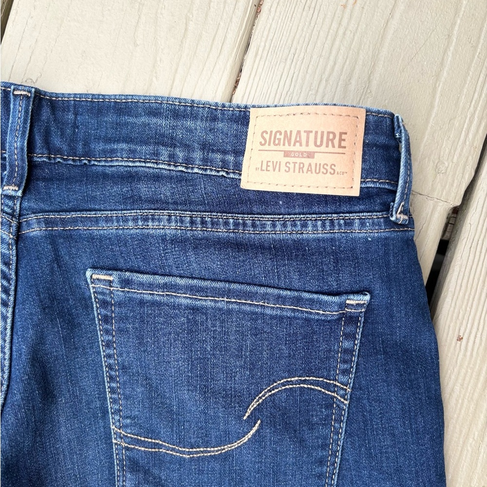 LEVIS Signature (Gold) by Levi Strauss Dark Blue Ankle Mid-Rise Jeans, Size: 14 - Picture 6 of 10